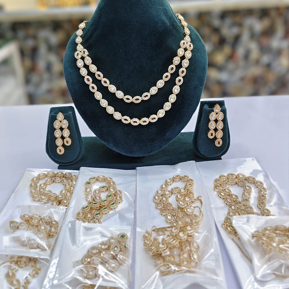 Rajwadi Collection Heritage Polki Kundan Stone Necklace Set