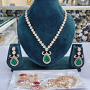 Rajwadi Collection Luxury Polki Kundan Stone Necklace Set