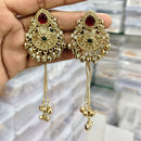 Rajwadi Collection Royal Pota Stone Ghungroo Dangler Earrings