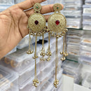 Rajwadi Collection Royal Pota Stone Ghungroo Dangler Earrings