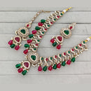 Rajwadi Collection Traditional Crystal Stone And Pearl Necklace Set