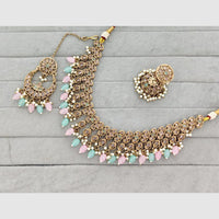 Rajwadi Collection Traditional Crystal Stone And Pearl Necklace Set