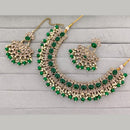 Rajwadi Collection Traditional Crystal Stone And Pearl Necklace Set