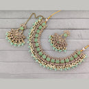 Rajwadi Collection Traditional Crystal Stone And Pearl Necklace Set
