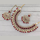 Rajwadi Collection Traditional Crystal Stone And Pearl Necklace Set
