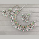 Rajwadi Collection Traditional Crystal Stone And Pearl Necklace Set