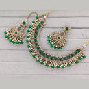 Rajwadi Collection Traditional Crystal Stone And Pearl Necklace Set