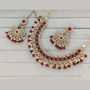 Rajwadi Collection Traditional Crystal Stone And Pearl Necklace Set