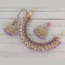 Rajwadi Collection Traditional Crystal Stone And Pearl Necklace Set