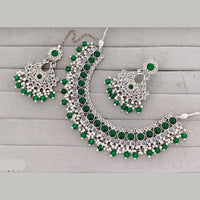 Rajwadi Collection Traditional Crystal Stone And Pearl Necklace Set