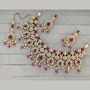 Rajwadi Collection Designer Pota Stone Pearl And Beads Necklace Set 