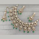 Rajwadi Collection Designer Pota Stone Pearl And Beads Necklace Set