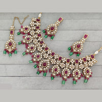 Rajwadi Collection Designer Pota Stone Pearl And Beads Necklace Set