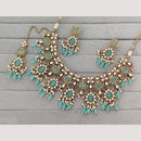 Rajwadi Collection Designer Pota Stone Pearl And Beads Necklace Set