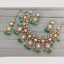 Rajwadi Collection Designer Pota Stone Pearl And Beads Necklace Set 