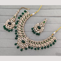 Rajwadi Collection Designer Pota Stone Pearl And Beads Necklace Set