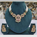Rajwadi Collection Designer Pota Stone Pearl And Beads Necklace Set 