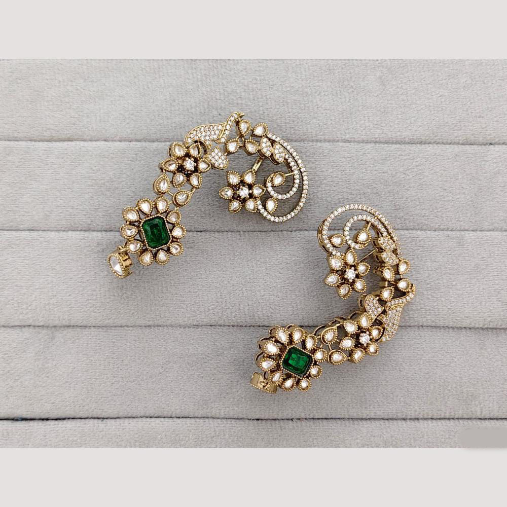 Rajwadi Collection Glamorous American Diamond (Left & Right) Ear Cuff Earrings