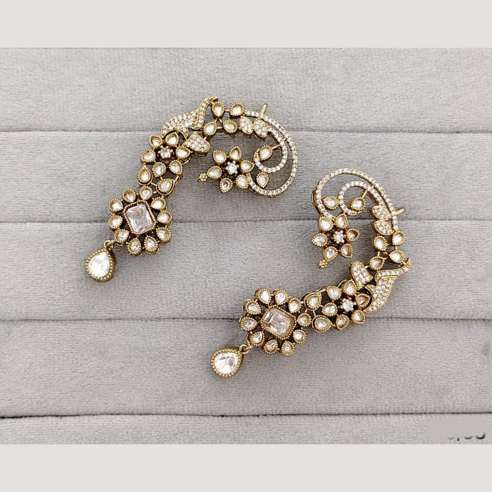 Rajwadi Collection Glamorous American Diamond (Left & Right) Ear Cuff Earrings