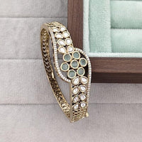 Rajwadi Collection Designer Polki Kundan Stone Kada Bracelet