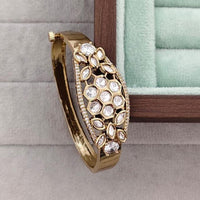 Rajwadi Collection Designer Polki Kundan Stone Kada Bracelet