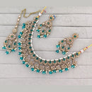 Rajwadi Collection Designer Pota Stone Pearl And Beads Necklace Set