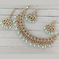 Rajwadi Collection Luxury Kundan Pota Stone Pearl And Beads Necklace Set