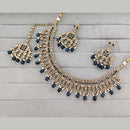 Rajwadi Collection Luxury Kundan Pota Stone Pearl And Beads Necklace Set