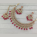 Rajwadi Collection Luxury Kundan Pota Stone Pearl And Beads Necklace Set
