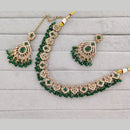 Rajwadi Collection Grand Crystal Stone And Pearl Festive Necklace Set