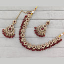 Rajwadi Collection Grand Crystal Stone And Pearl Festive Necklace Set