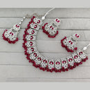Rajwadi Collection Grand Crystal Stone And Pearl Festive Necklace Set