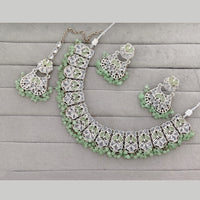 Rajwadi Collection Grand Crystal Stone And Pearl Festive Necklace Set