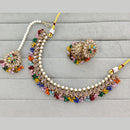 Rajwadi Collection Grand Crystal Stone And Pearl Festive Necklace Set