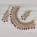 Rajwadi Collection Grand Crystal Stone Pearl And Beads Festive Necklace Set