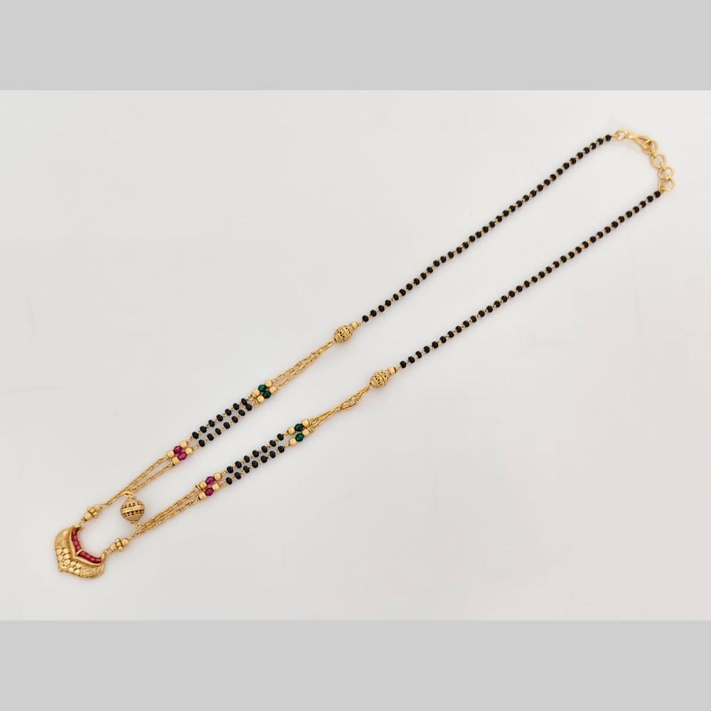 Rajwadi Collection Black Beads Traditional Mangalsutra