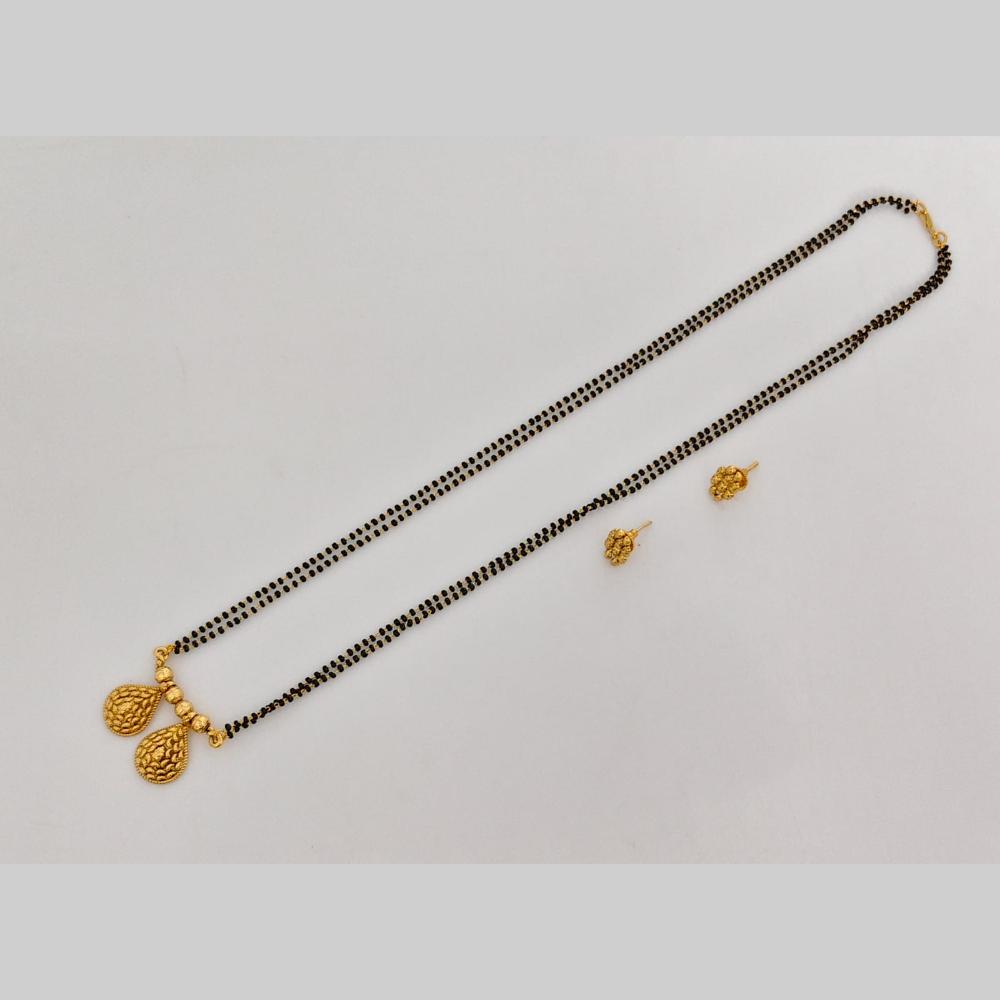 Rajwadi Collection Black Beads Traditional Mangalsutra