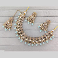 Rajwadi Collection Crystal Stone Pearl And Beads Statement Necklace Set