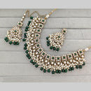 Rajwadi Collection Pota Stone Pearl And Beads Statement Necklace Set