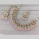 Rajwadi Collection Pota Stone Pearl And Beads Statement Necklace Set