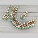 Rajwadi Collection Pota Stone Pearl And Beads Statement Necklace Set