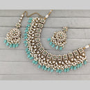 Rajwadi Collection Pota Stone Pearl And Beads Statement Necklace Set