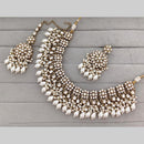 Rajwadi Collection Pota Stone Pearl And Beads Statement Necklace Set