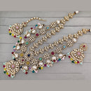 Rajwadi Collection Pota Stone Pearl And Beads Statement Long Necklace Set