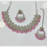 Rajwadi Grand Collection Crystal Stone And Pearl Necklace Set