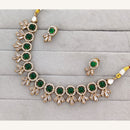 Rajwadi Collection Royal Pota And Crystal Stone Statement Necklace Set