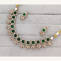 Rajwadi Collection Royal Pota And Crystal Stone Statement Necklace Set