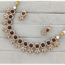 Rajwadi Collection Royal Pota And Crystal Stone Statement Necklace Set