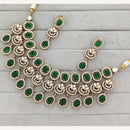 Rajwadi Collection Royal Pota And Crystal Stone Statement Necklace Set