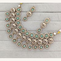 Rajwadi Collection Royal Pota And Crystal Stone Statement Necklace Set